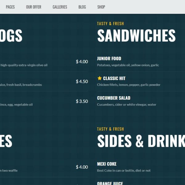 FOOD STAND & TRUCK CO Wuerzburg Restaurant Web Design